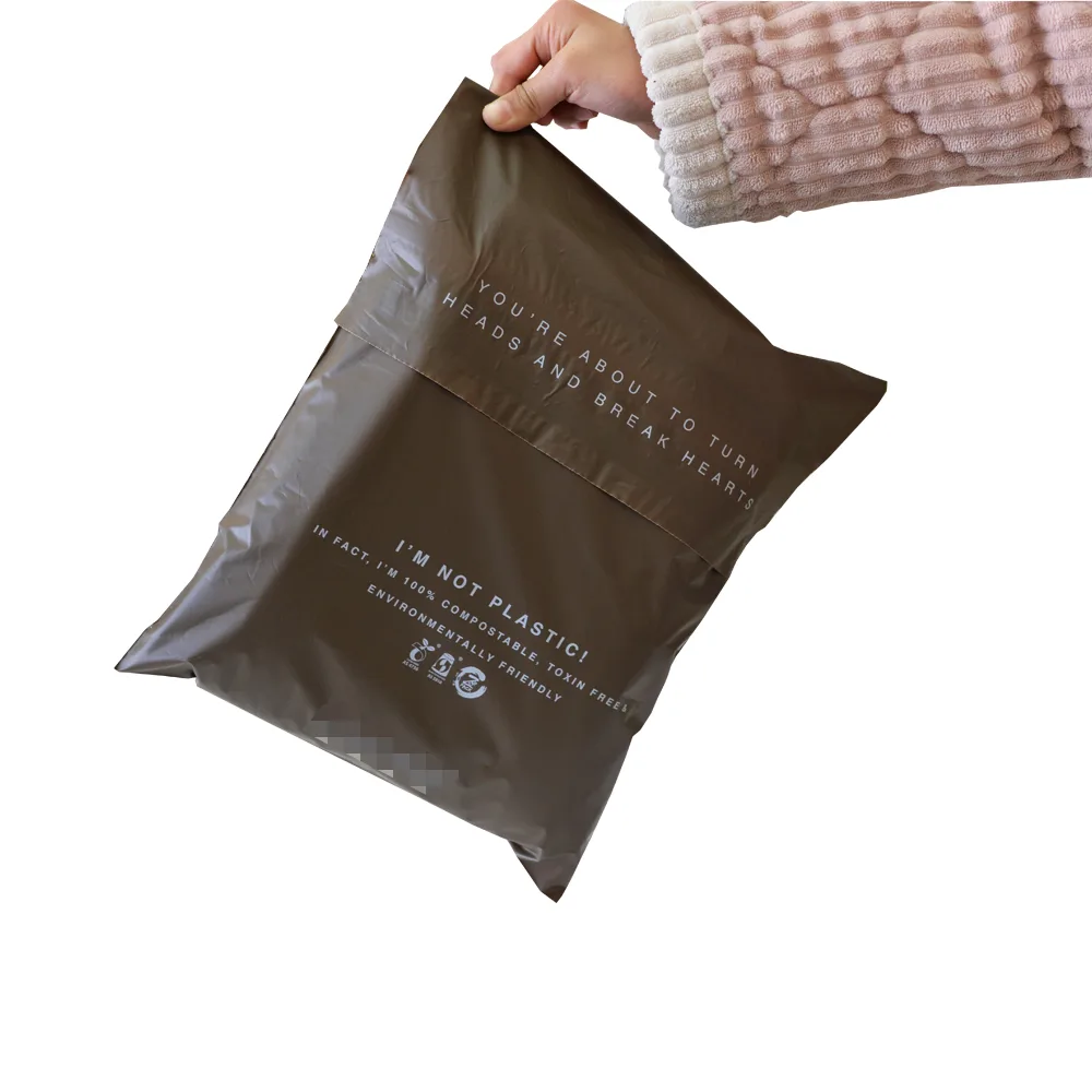 Light Brown Biodegradable Courier Bags Supplier - OZ Bio Pack